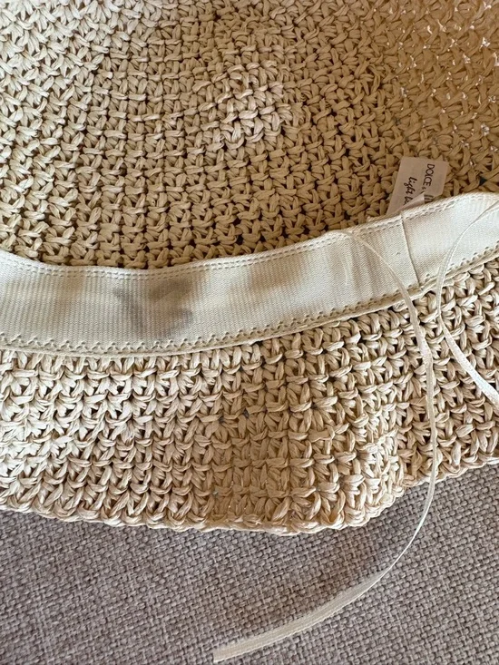 Dolce & Gabbana Light Blue Straw Hat | Beachy Resort Sun Hat | Rare Promo - Picture 8 of 9